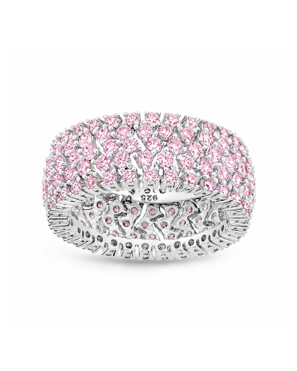 Sterling Silver Light Pink CZ Yvonne Ring