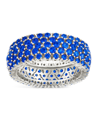 Sterling Silver Sapphire CZ Yvonne Ring