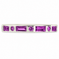 Sterling Silver Amethyst CZ Ethel Ring