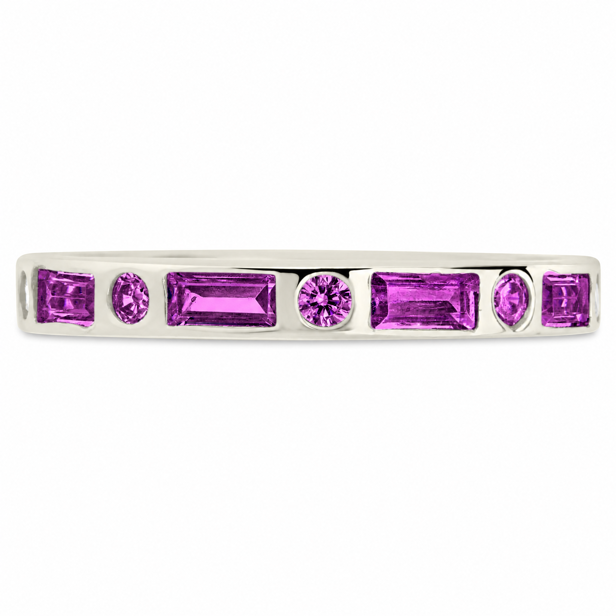 Sterling Silver Amethyst CZ Ethel Ring