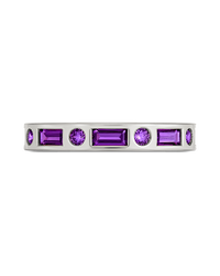 Sterling Silver Amethyst CZ Ethel Ring