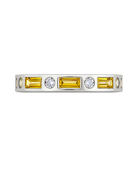 Sterling Silver Canary CZ Ethel Ring