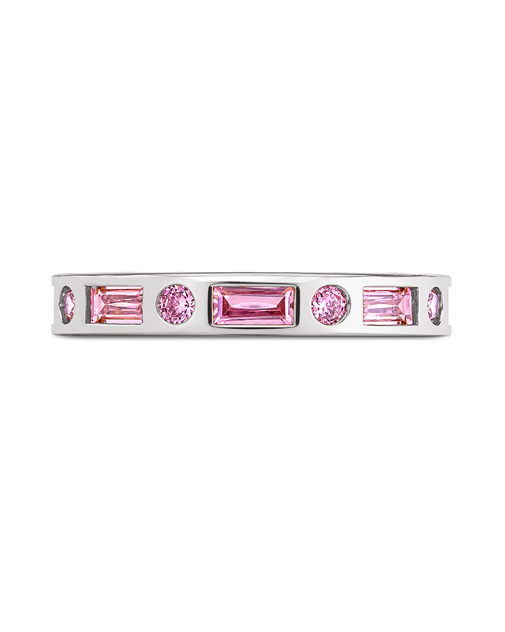 Sterling Silver Light Pink CZ Ethel Ring