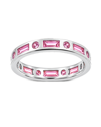 Sterling Silver Light Pink CZ Ethel Ring