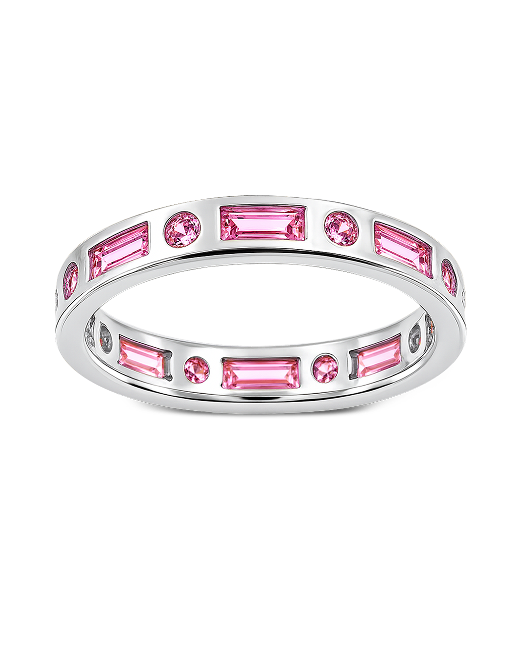 Sterling Silver Light Pink CZ Ethel Ring