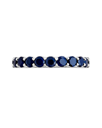 Sterling Silver Gracie Black CZ Eternity Ring