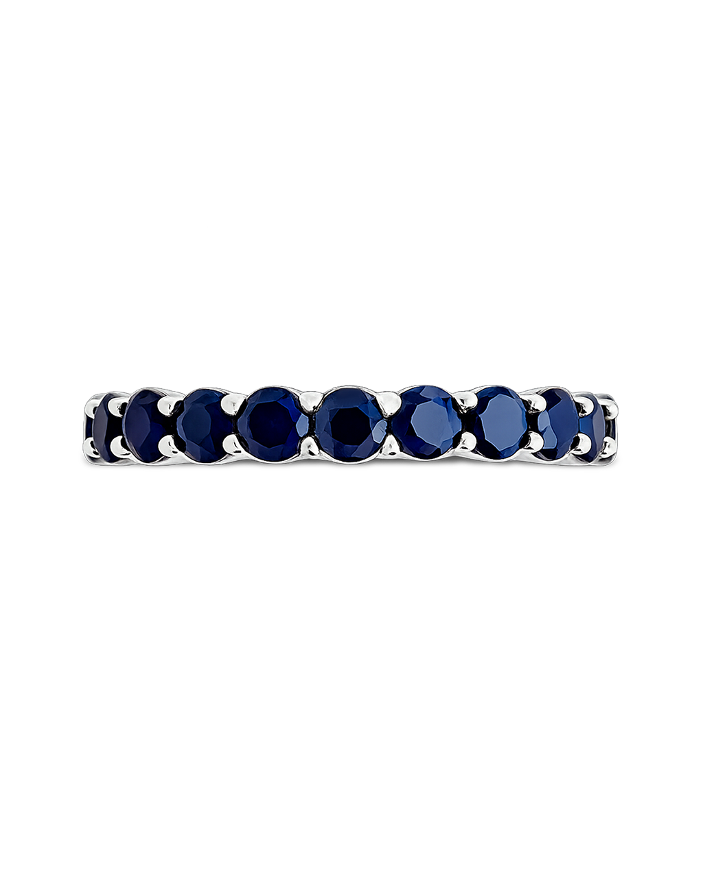 Sterling Silver Gracie Black CZ Eternity Ring