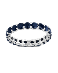 Sterling Silver Gracie Black CZ Eternity Ring