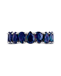 Sterling Silver Janis Black CZ Eternity Band Ring