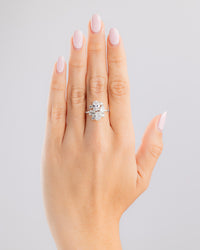Sterling Silver Oval Cluster Statement Ring