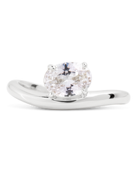 Sterling Silver Eclipse Oval Pinky Ring