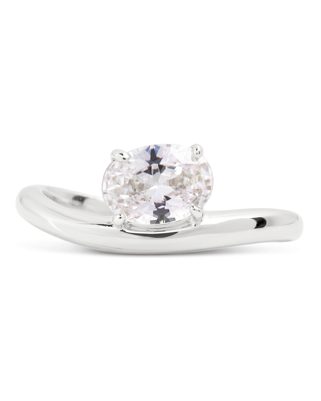 Sterling Silver Eclipse Oval Pinky Ring