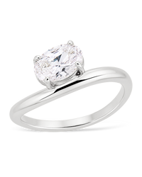Sterling Silver Eclipse Oval Pinky Ring