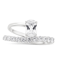 Sterling Silver Nova Cushion Pinky Ring