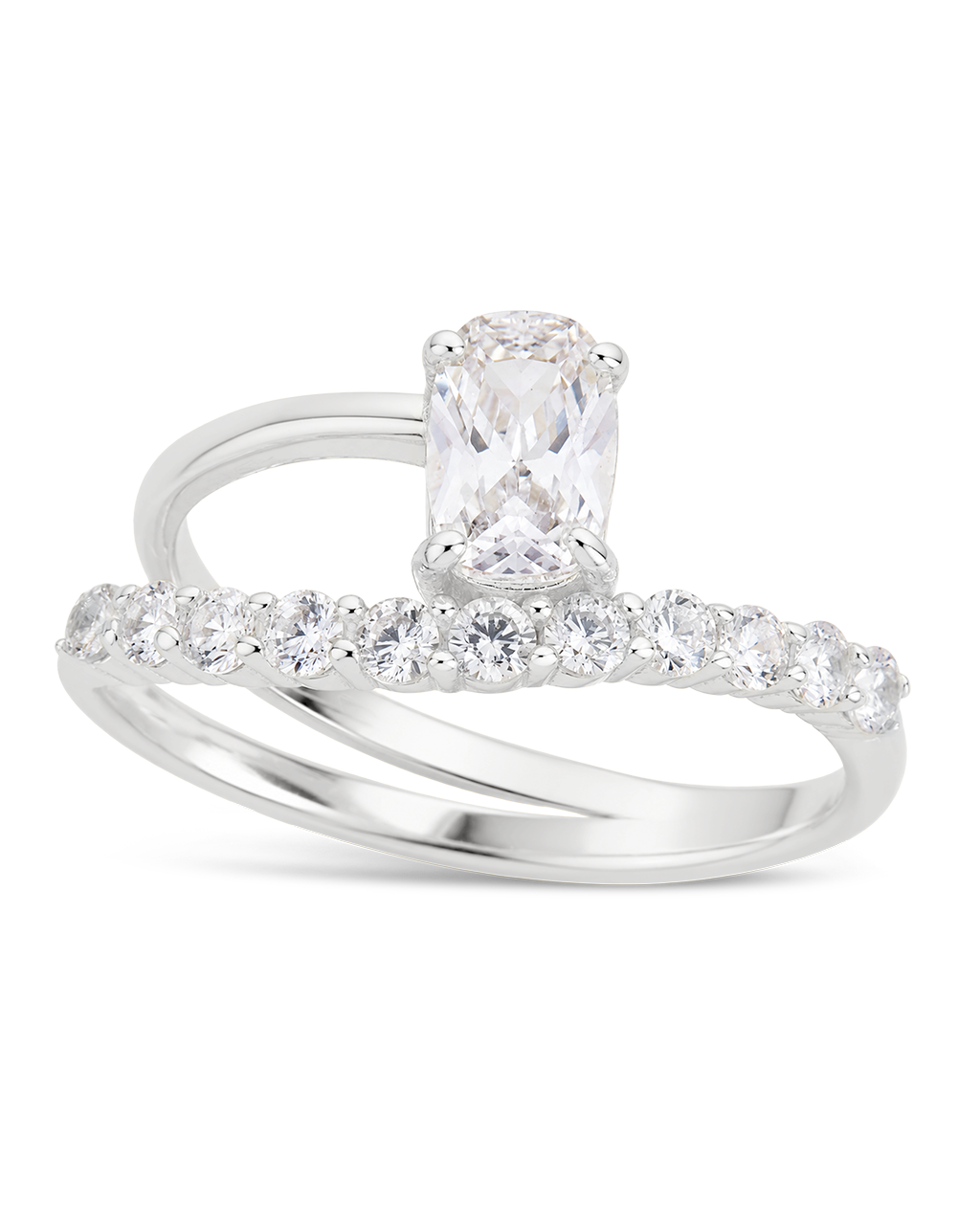 Sterling Silver Nova Cushion Pinky Ring