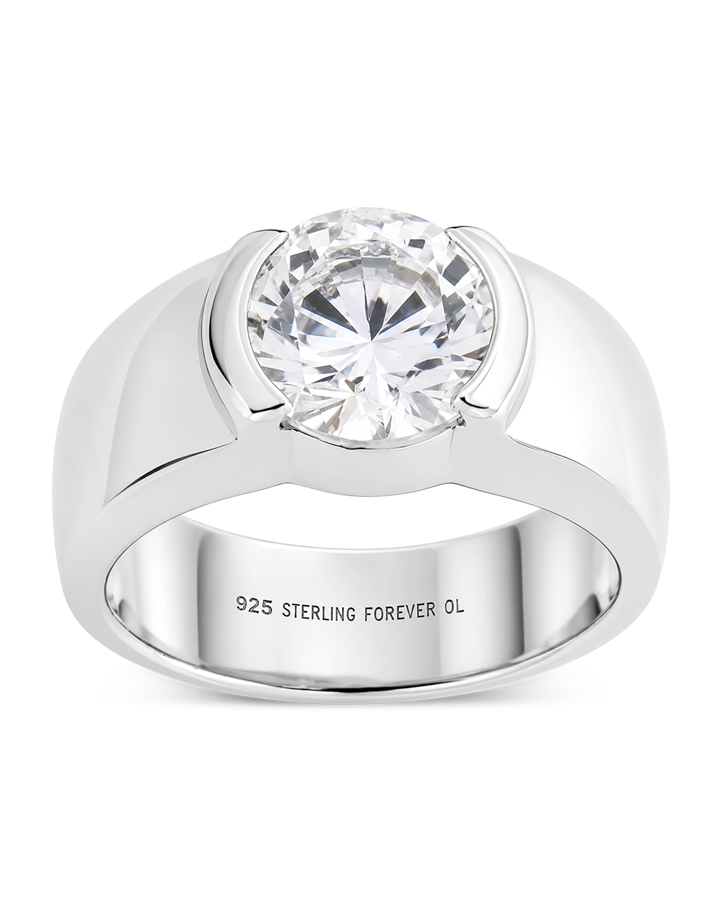 Sterling Silver Dua Bezel Ring