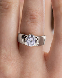 Sterling Silver Dua Bezel Ring