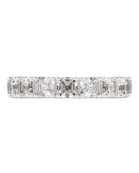 Sterling Silver Asscher Cut CZ Eternity Ring