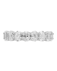Sterling Silver Oval Cut CZ Eternity Ring