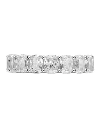 Sterling Silver Cushion Cut CZ Eternity Ring