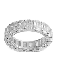 Sterling Silver Cushion Cut CZ Eternity Ring