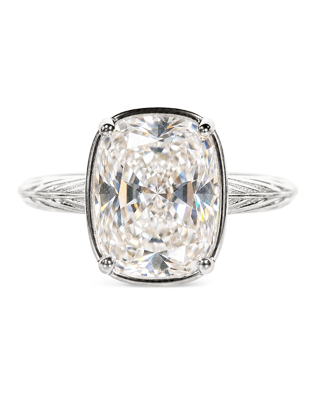 Sterling Silver Midi Elongated Cushion Ring