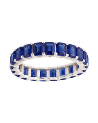 Sterling Silver Rio Baguette Sapphire CZ Ring