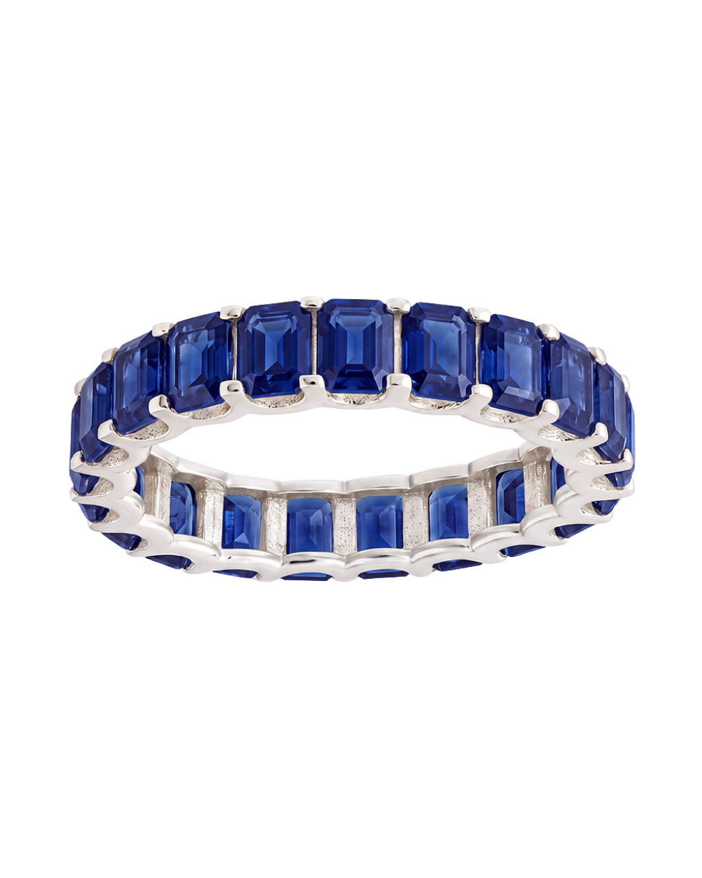 Sterling Silver Rio Baguette Sapphire CZ Ring