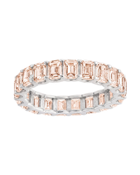 Sterling Silver Rio Baguette Champagne CZ Ring
