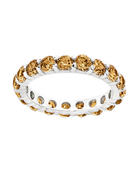 Sterling Silver Gracie Champagne CZ Eternity Ring