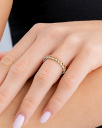Sterling Silver Gracie Champagne CZ Eternity Ring
