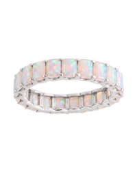Sterling Silver Rio Baguette Opal Ring