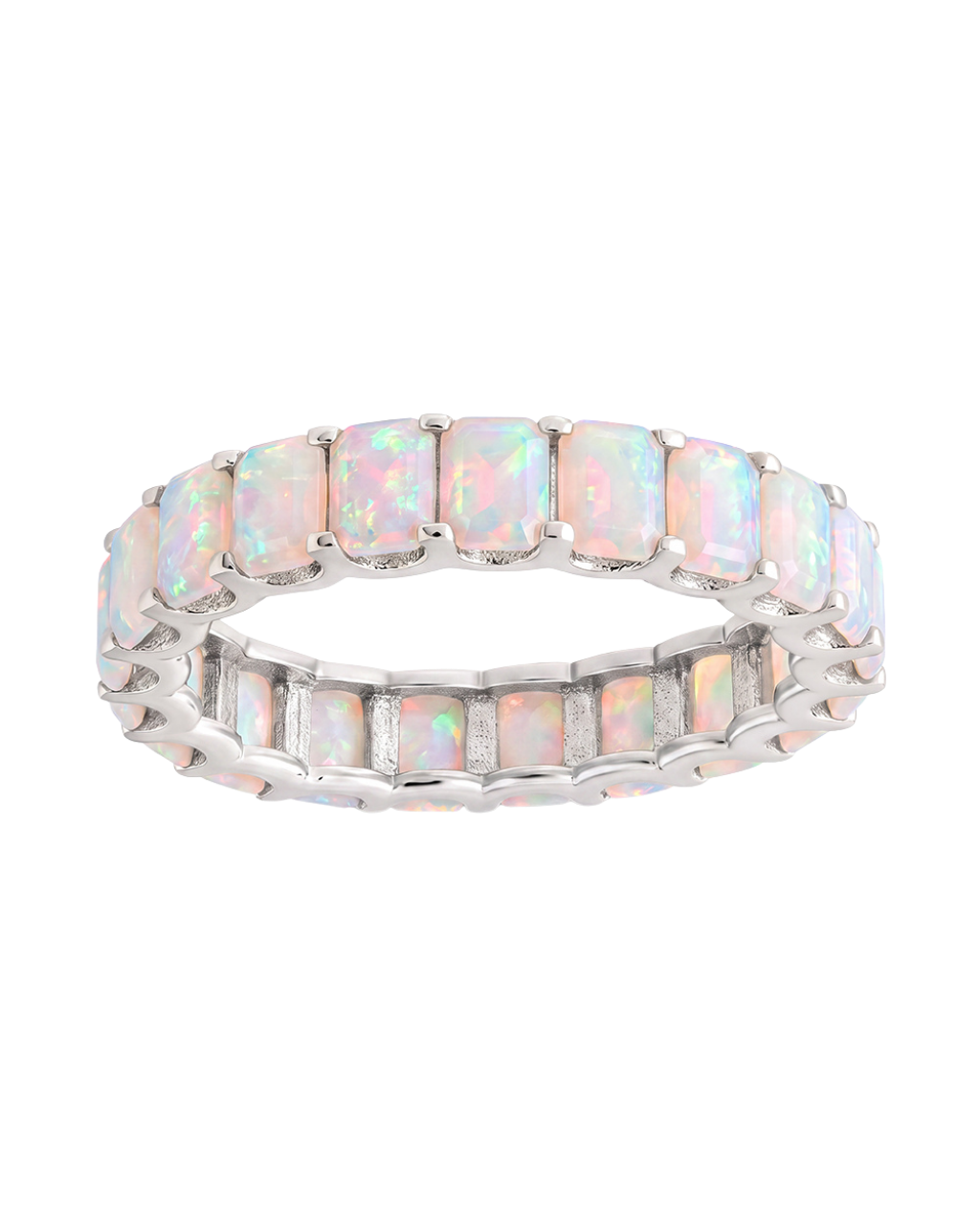 Sterling Silver Rio Baguette Opal Ring