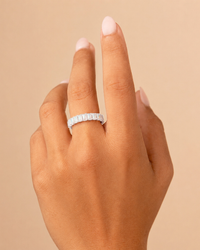 Sterling Silver Rio Baguette Opal Ring