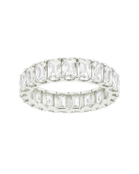 Sterling Silver Elongated Cushion Luxe Eternity Ring
