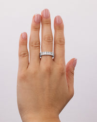Sterling Silver Elongated Cushion Luxe Eternity Ring