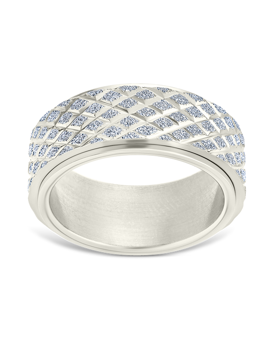 Zuri CZ Textured Spinner Ring