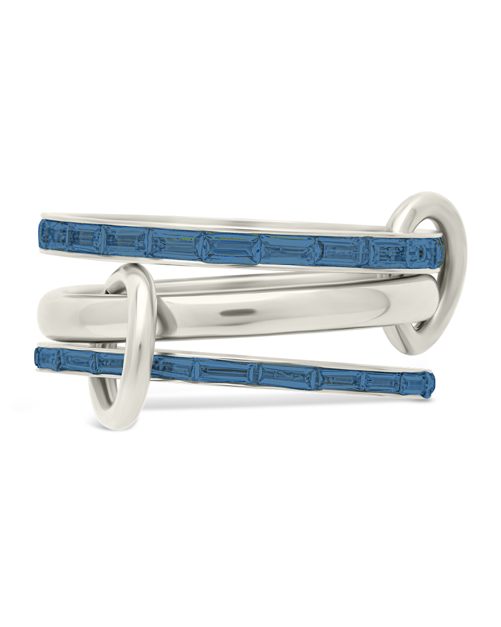 Ellis CZ Linked Stacking Ring Set