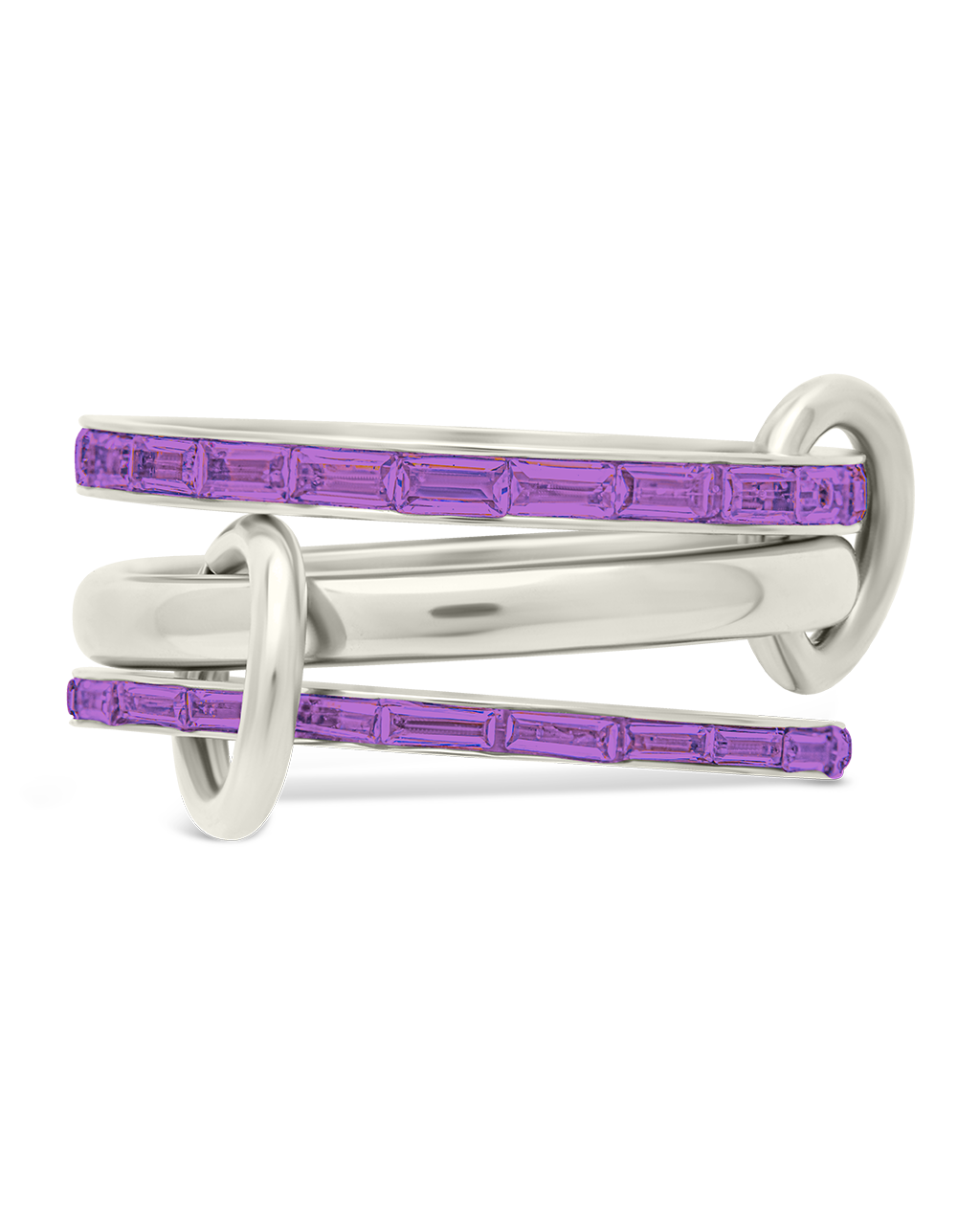 Ellis CZ Linked Stacking Ring Set