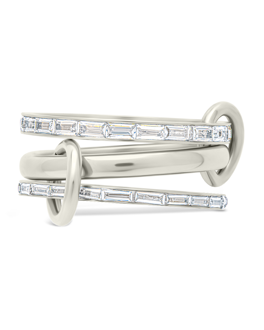 Ellis CZ Linked Stacking Ring Set