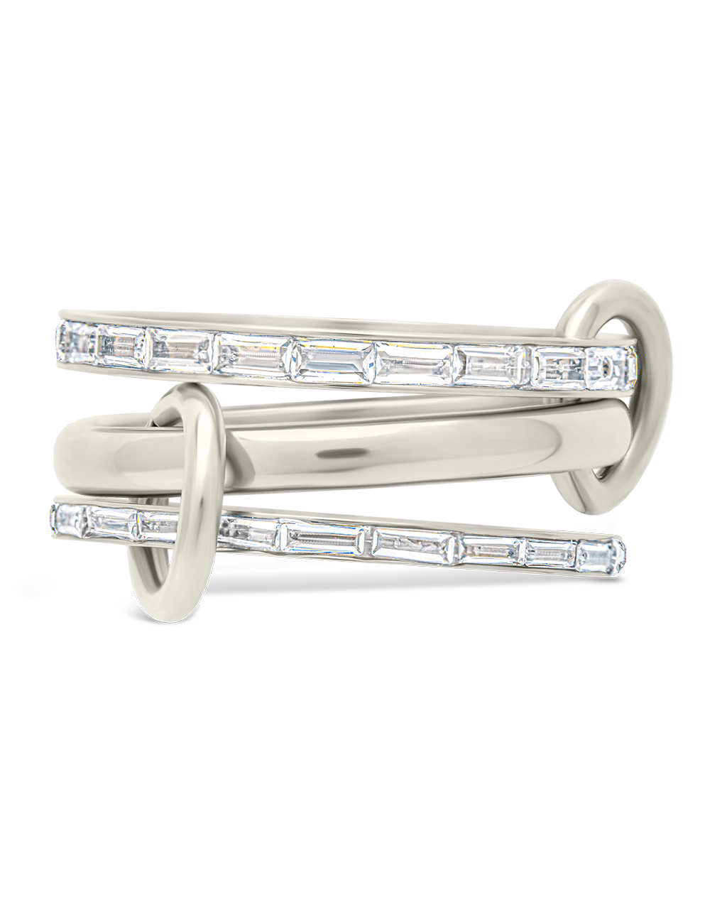 Ellis CZ Linked Stacking Ring Set