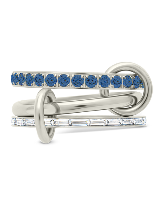 Thea CZ Linked Stacking Ring Set