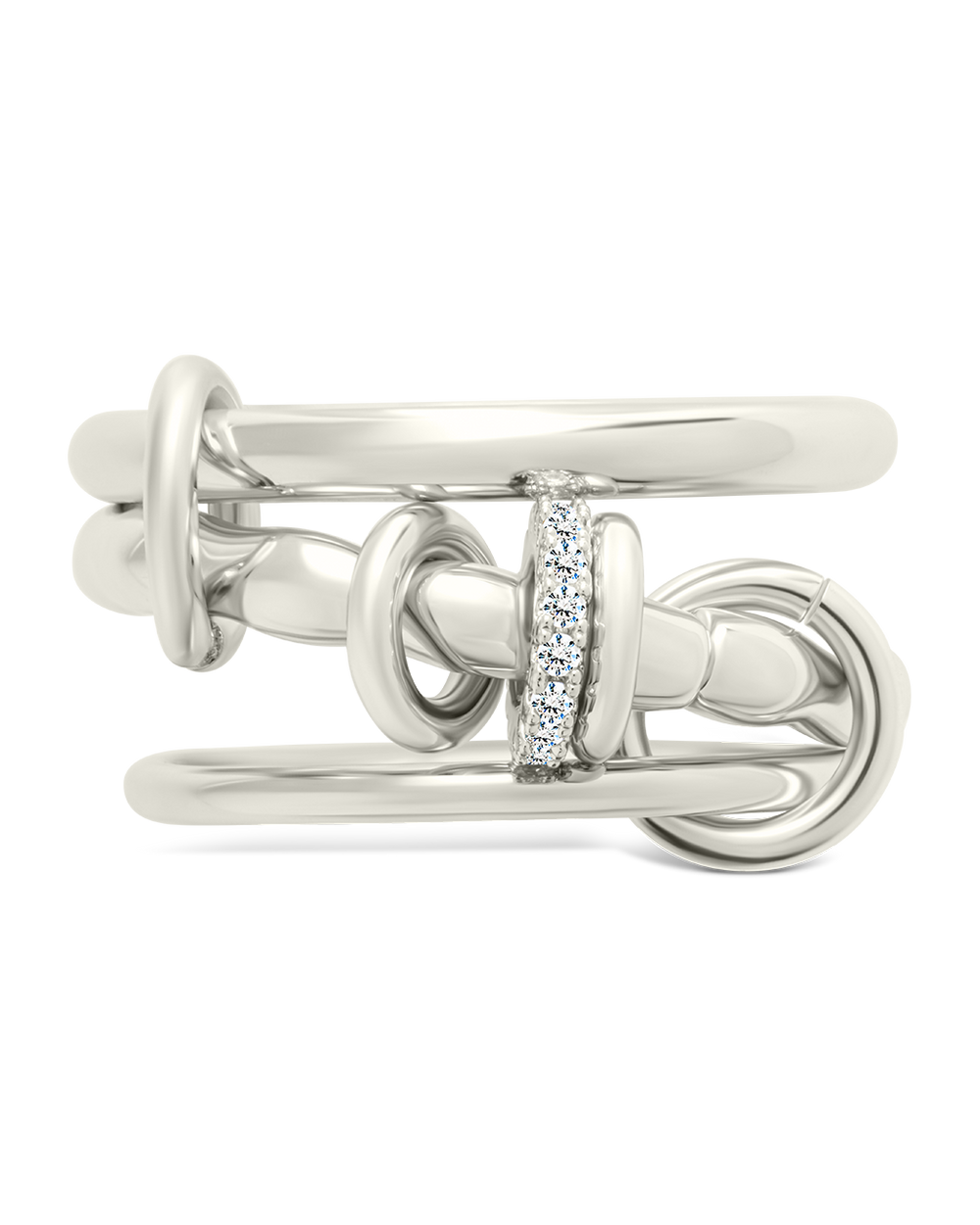 Giovanna CZ Linked Stacking Ring Set