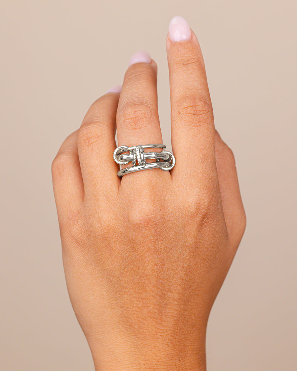 Giovanna CZ Linked Stacking Ring Set