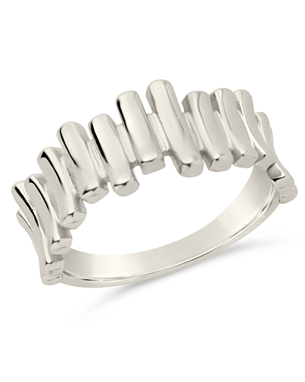 Joss Staggered Band Ring - Sterling Forever