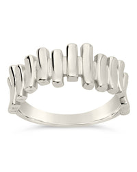 Joss Staggered Band Ring - Sterling Forever