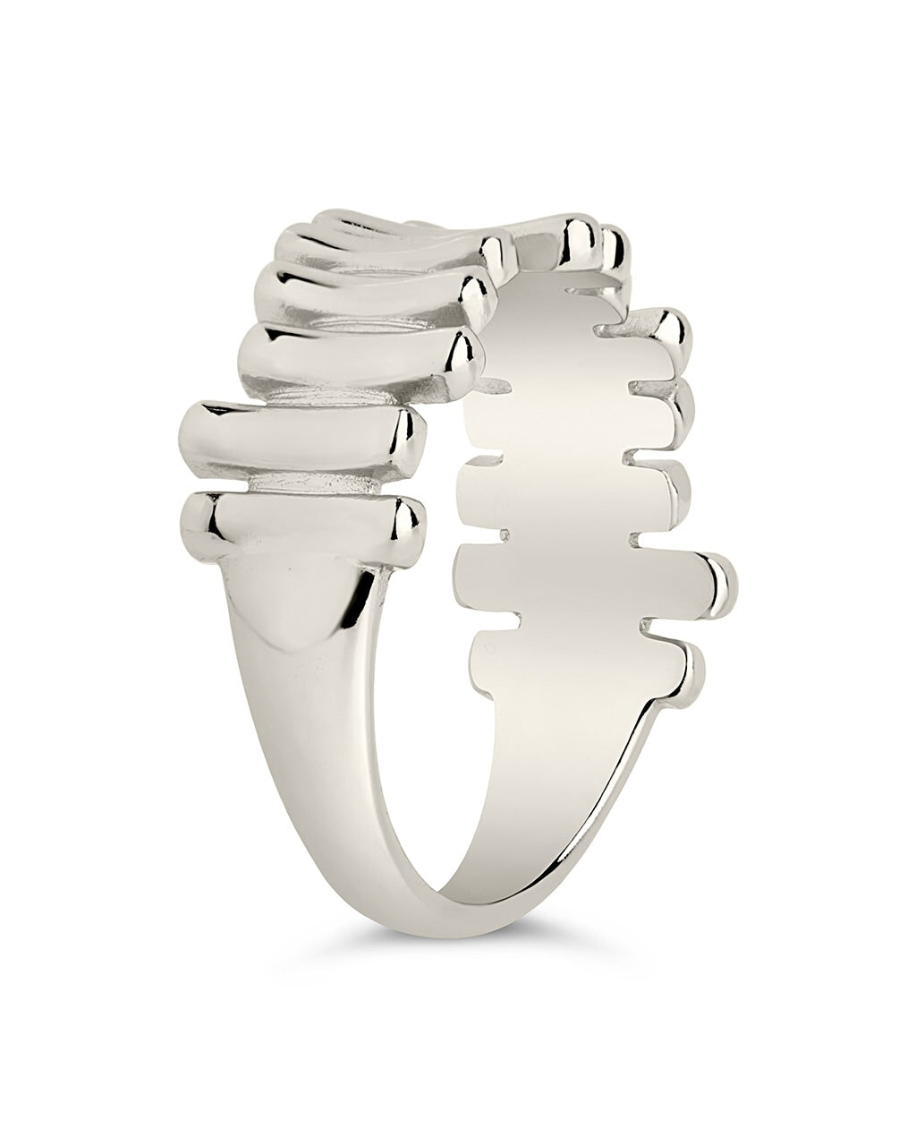 Joss Staggered Band Ring - Sterling Forever