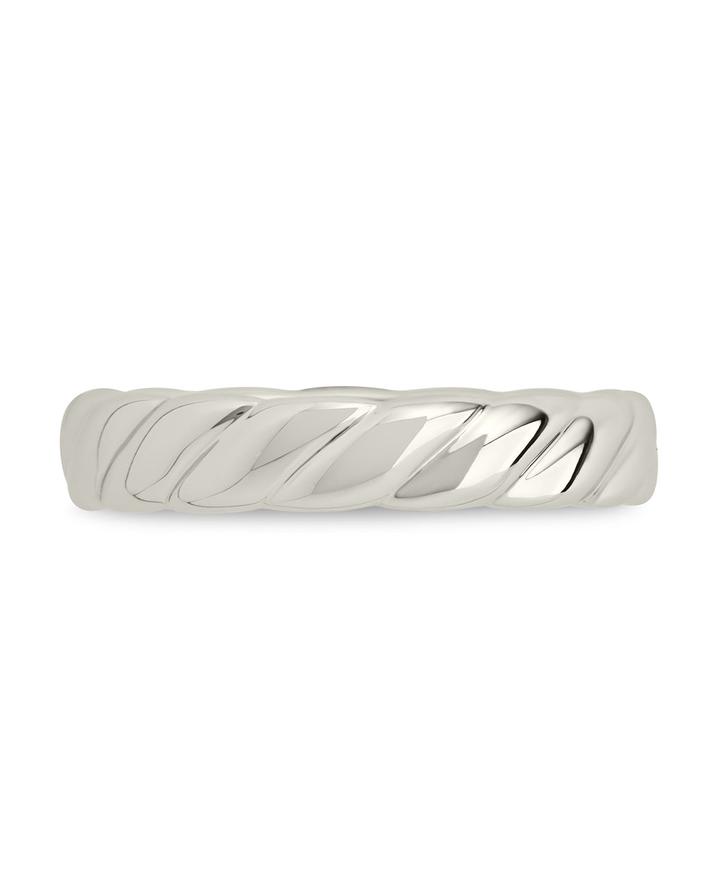 twisted rope silver ring