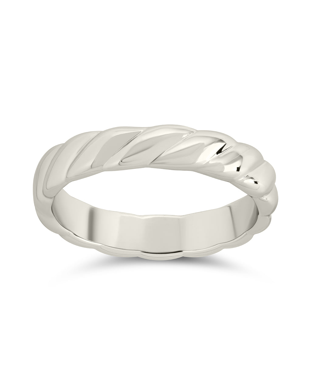 twisted rope silver ring