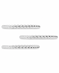 Sterling Silver Beaded Ring Set of 3